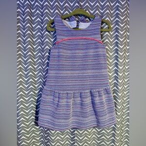 Janie and Jack | Blue/Pink Striped Drop Waist Dress, Size 2t